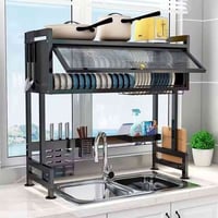 سلة صحون • للحوضين • معدن قوي