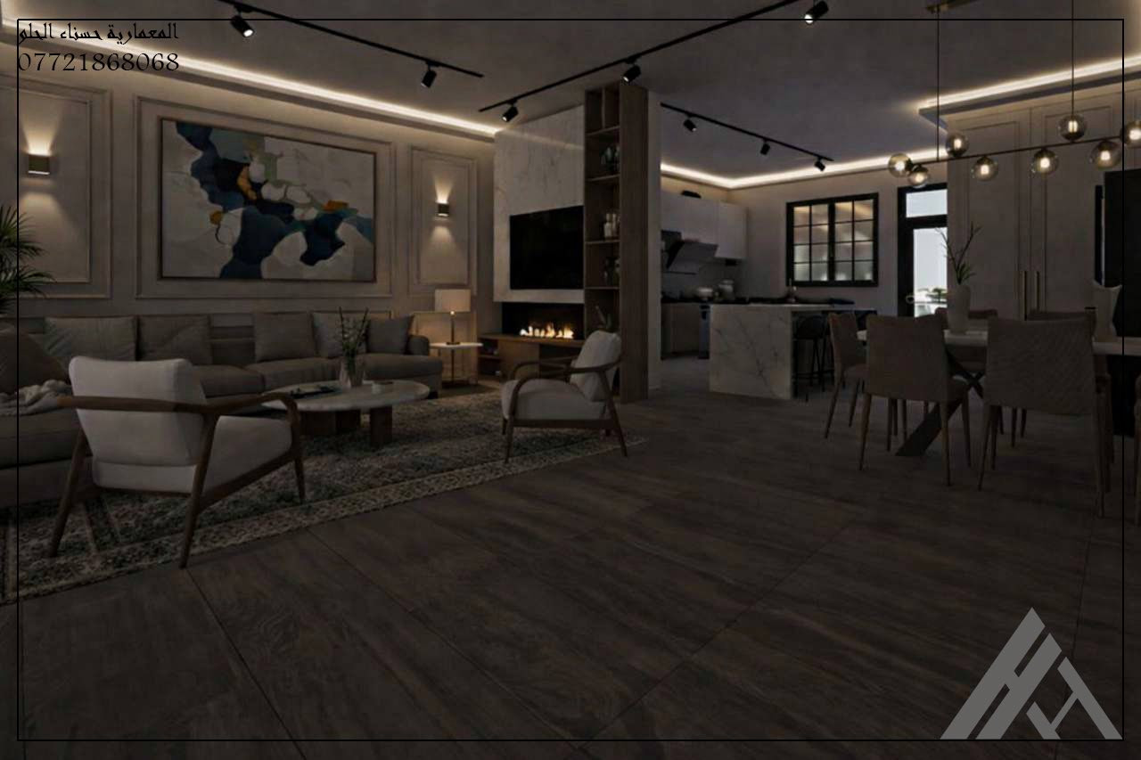 ⁨ من أحد تصاميمي
تصميم داخلي لصالة معيشة مع مطبخ لدار سكني 
في محافظة بغداد

نقدم خدماتنا في :
- إعداد المخططات المعمارية
- إعداد المخططات الميكانيكية
- تصاميم ثنائية وثلاثية الأبعاد (2D & 3D)
- التصاميم الداخلية
- تصاميم الواجهات النهارية والليلية
- الاستشارات الهندسية

للتواصل والاستفسار:
واتساب : ***********
