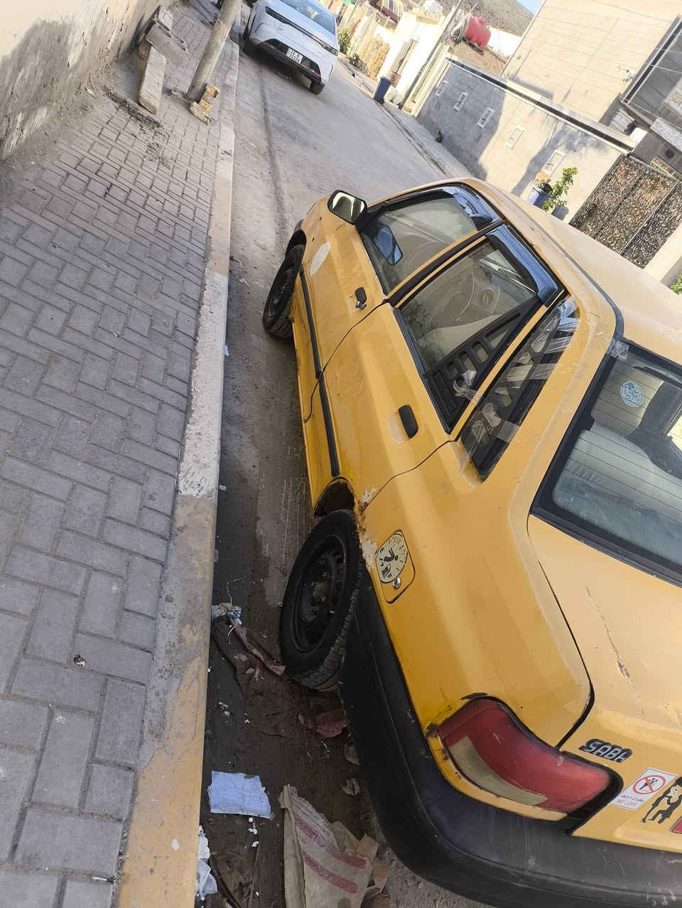 سايبا موديل 12
حداديه جديده 
4تايرات جدد
مكينه بيها خيط بخار
الكير الثاني ما يجي  
***********
