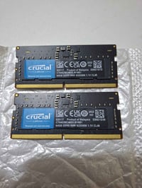 عندي كيت رام Crucial DDR5 قطعتين كل وحدة 64GB يعني المجموع 128GB وبسرع...