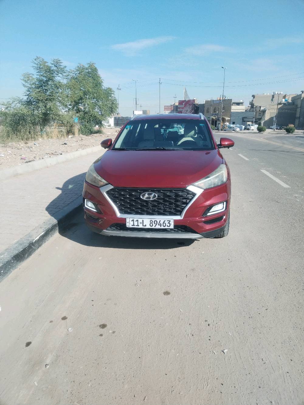 توسان مديل ٢٠١٩ رقم بغداد الدولي سياره جديده بيه جالمغ امامي صبغ الامامي بسمي *********** 