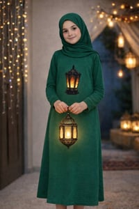 زي رمضاني مع شال 🌙ملابس اطفال رمضاني 🌙 القياس:2ـ8 السعر الدرزن :48 توا...