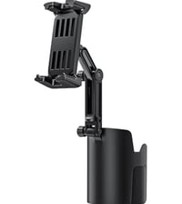 حامل هاتف ذكي للسيارة يجمع بين حامل الهاتف وقاعدة الأكواب.  تصميم مزدو...