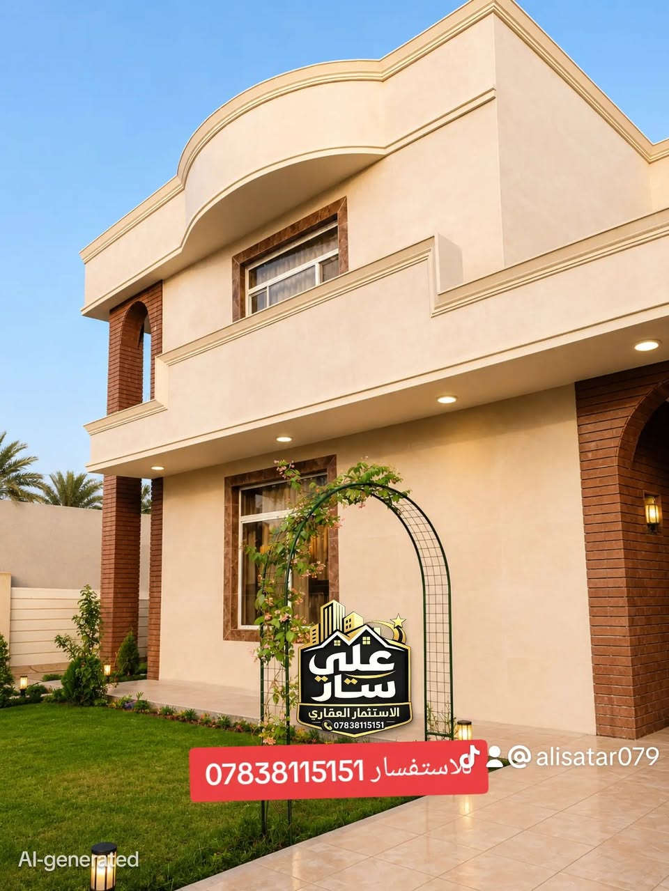 🏡 دار للبيع -
📍 بغداد / الدورة / مدخل البوعيثة 

📐 المساحة: 280 م² 🏠 طابقين
📐الوجه 16
 📏النزال 21

سنه البناء 2023

📑 طابو زراعي سند 25 ✔️ قرار محكمة من صاحب السند

🔹 تفاصيل العقار: 🌳 حديقة 🛋️ استقبال أنيق 🏡 صالة معيشة 🍽️ مطبخ بارد + مطبخ حار 🛏️ 4 غرف نوم 🚿 3 صحيات

موقع هادئ وقريب من الخدمات والأسواق والمدارس، مناسب جداً للعائلة.

💰 بسعر مناسب 

📞 للاستفسار أو مشاهدة العقار:
 ***********

#العراق #بغداد #الدورة #البوعيثة
