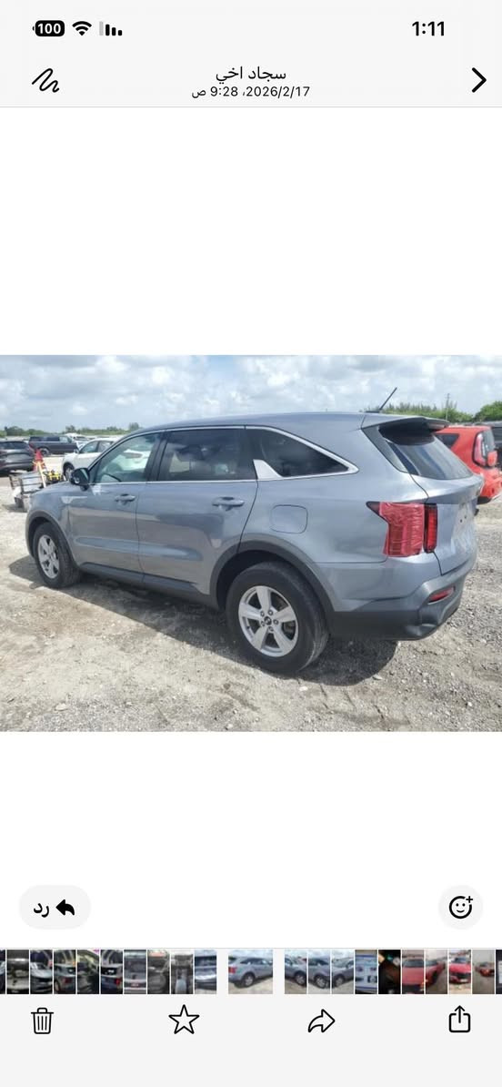 سلام عليكم  للبيع كيا سورنتو موديل 2021 ضرر دعاميه خلفيه وجنطه بارد الصور مرفوقه بلمنشور  
ويبيها بلعراق صبغ جاملغ خلفي وباب خلفي كلير فقط 
7 راكب 
4 سلندر 
شاشه 
كامره 
حساس 
فور ويل 
رقم بغداد تحويل ثاني يوم 
السعر170  مجال بسيط رجاء الشراي يتصل 
الخاص مغلق 
***********
