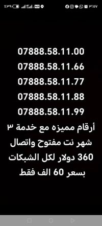ارقام مميزة • نت مفتوح ٣ شهور • زين سنتر