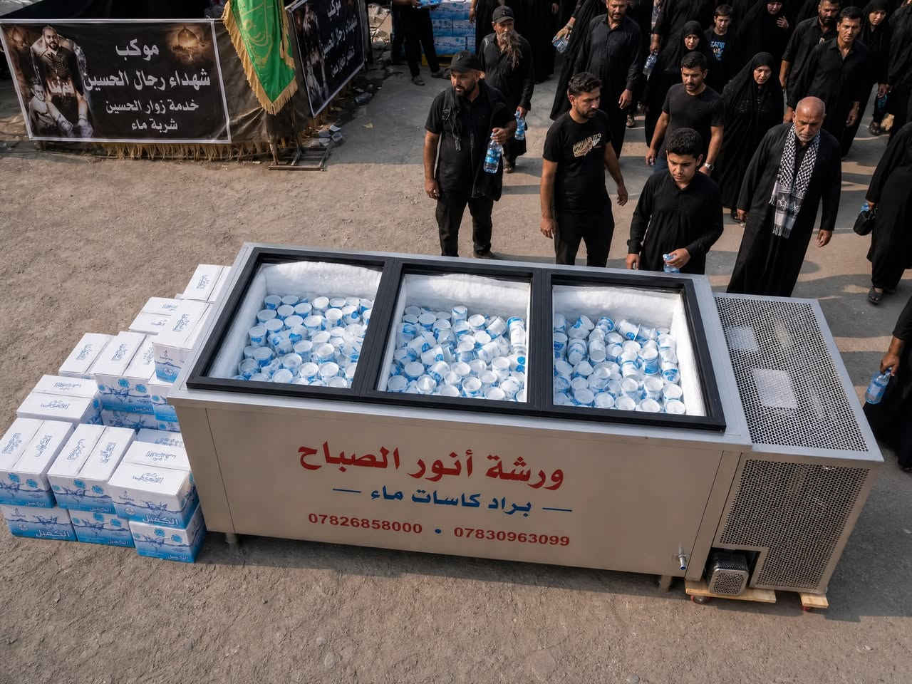 وداعـــــــــــــــــــــــــاً للـــثلـــج حتى تبرد كاسات الماء!! 🤨
بعد مايحتاج تشيل هم الثلج حتى تبرد الكاسات لان ورشة انور الصباح للستانلس ستيل لكتلك الحل!🫡

🖤 خدمتكم شرف لنا.. وتسهيلها واجبنا 🖤
الـــى أصحـــاب المــــواكب , الحسينيات والهيئـــات الخدميــــــة، تعلن ورشة أنوار الصباح للستانلس ستيل عن إطلاق التصميم المطور لبراد الخدمة المعتمد.

الهيكل: مصنوع بالكامل من الستانلس ستيل الغذائي المعتمد (304) المقاوم للصدأ والتآكل لضمان نقاء المياه.

الأبواب: زجاجية منزلقة بإطار من الألمنيوم المتين لسهولة وحرية الحركة أثناء ذروة الخدمة.

ملاحظة: الصورة المرفقه هي صور تقريبية للبراد 

شغلنا بإتقان وجودة عالية.. لأن خدمة أبا عبدالله الحسين (ع) تستاهل الأفضل.

الموقع: كربلاء المقدسة - الحي الصناعي - قرب الراية
للتواصل والطلب عبر الواتساب:
*********** - ***********
سارعوا بالحجز لأن الطلب يزيد بقرب الموسم.. والله يتقبل أعمالكم

ميزات
