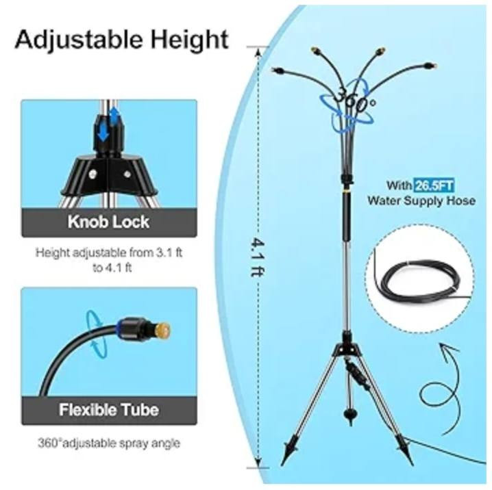 مرشات رذاذ للفناء الخارجي، مرشات رذاذ محمولة خارجية، نظام تبريد برذاذ الماء قائم بأربع فوهات رش، مرش رذاذ قابل للتعديل للفناء لتبريد حمام السباحة والشواء وتبريد الحيوانات الأليفة ولعب الأطفال بالماء... السعر ٢٥ الف


**إذا كنت صاحب هذا الإعلان وتريد حذفه لأي سبب، رجاءا أرسل رسالة إلى الدعم الفني**
