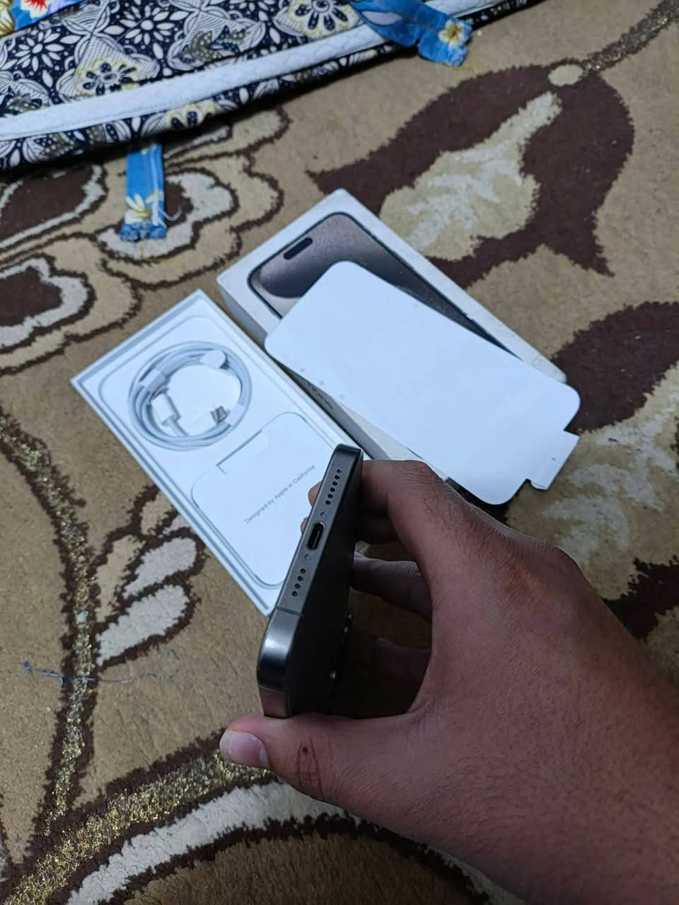 مرحبا شباب ايفون 15برو ماكس
➖ملحقاتة كاملة
ذاكره256
➖صحة البطارية85نضافه 100من100🔋
➖رايدة مليون الف وين ميعجبك افحص اطيك ضمان بيه تاخذه من باب بيتي مكاني بغداد مدينه الصدر 
➖للاستفسار متواجد واتساب ☎️
***********
