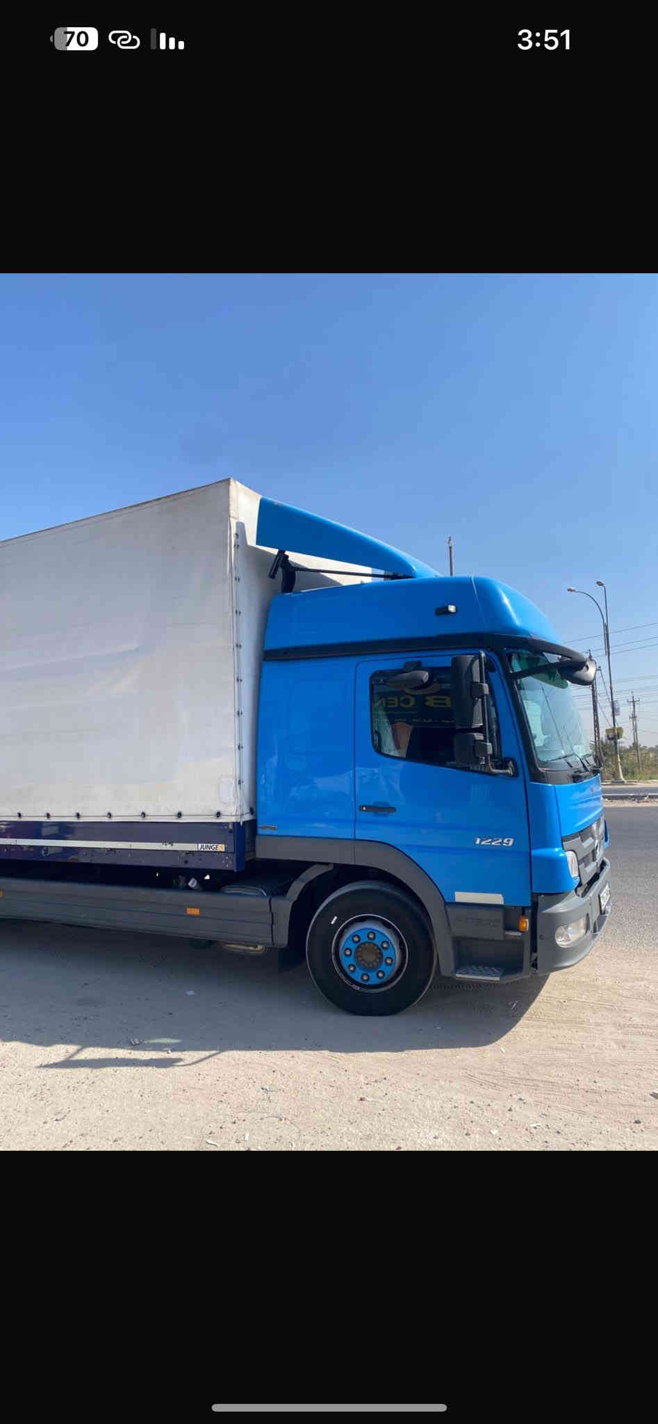 اتيكو 2012 حجم 1229 طول 7،25 ارتفاع 270سم  جوبلس خلفي امامي ورك 8 كير سياره جديده كامله كبل للشغل ***********
