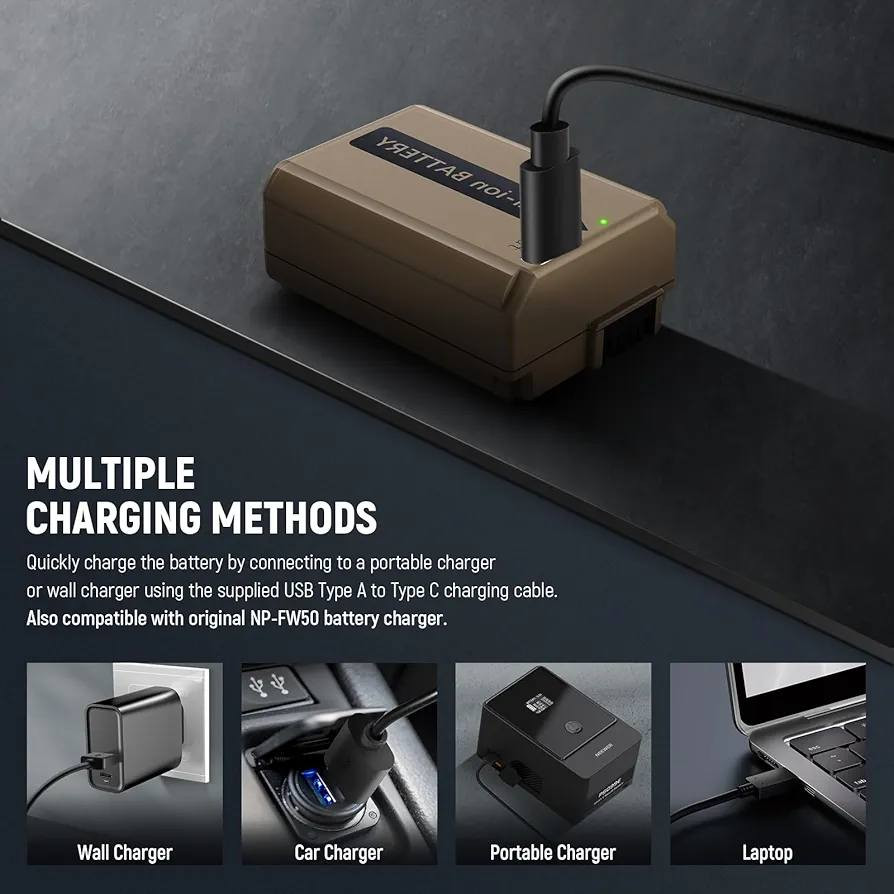 بطاريه كاميرا سوني عدد 2  من NEEWER 🫡🔥

موديل FW50 ✅

متوافق مع كاميرات سوني  

Sony ZV-E10 A7 II A6000 A6400 A3000 A5000 A5100 A6100 A6300 A6500 A7 A7R A7R II A7S A7S II NEX-3 NEX-3N NEX-5 NEX-5N NEX-5R NEX-5T NEX-6 NEX-7 NEX-C3 NEX-F3

الجهد الكهربائي 7.4V / السعه 1030 مللي امبير  ✅

منفذ شحن تايب سي  ✅

ليد مؤش للشحن الكامل  ✅

السعر 25 الف فقط   🫡🔥

توصيل جميع محافظات العراق 5 الاف فقط   

للأستفسار اكثر التواصل واتساب  

***********

عنوان المركز : بغداد الحريه الثانيه شارع الحريه الثانيه قرب مكتبه الكراون مقابل صيدليه العنفوان  مركز شمس للموبايل
