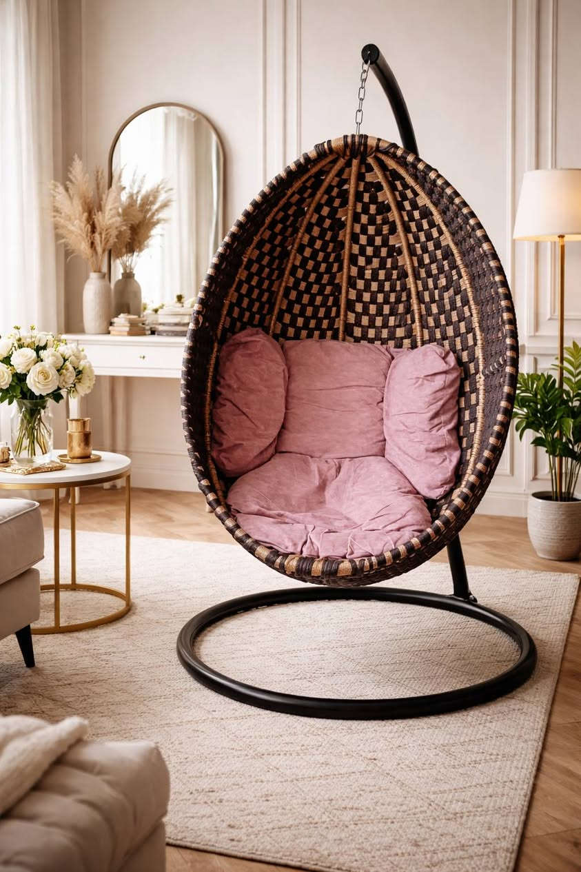 مرجوحه عش العصفور للبيع
تصميم أنيق وعصري
🔹 خامة قوية ومتينة تتحمل الاستخدام اليومي تتحمل وزن اكثر من ١٥٠ 
🔹 مريحة وآمنة للكبار والصغار
🔹 سهلة التركيب والتنظيف
🔹 مناسبة للاسترخاء، القراءة، أو جلسات القهوة
ملاحضه :مستخدمه استخدام بسيط جدا بسعر 150 للتواصل ***********
