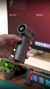 مروحة JISULIFE • بطارية ٩٠٠٠mAh • شاحن ١٨W