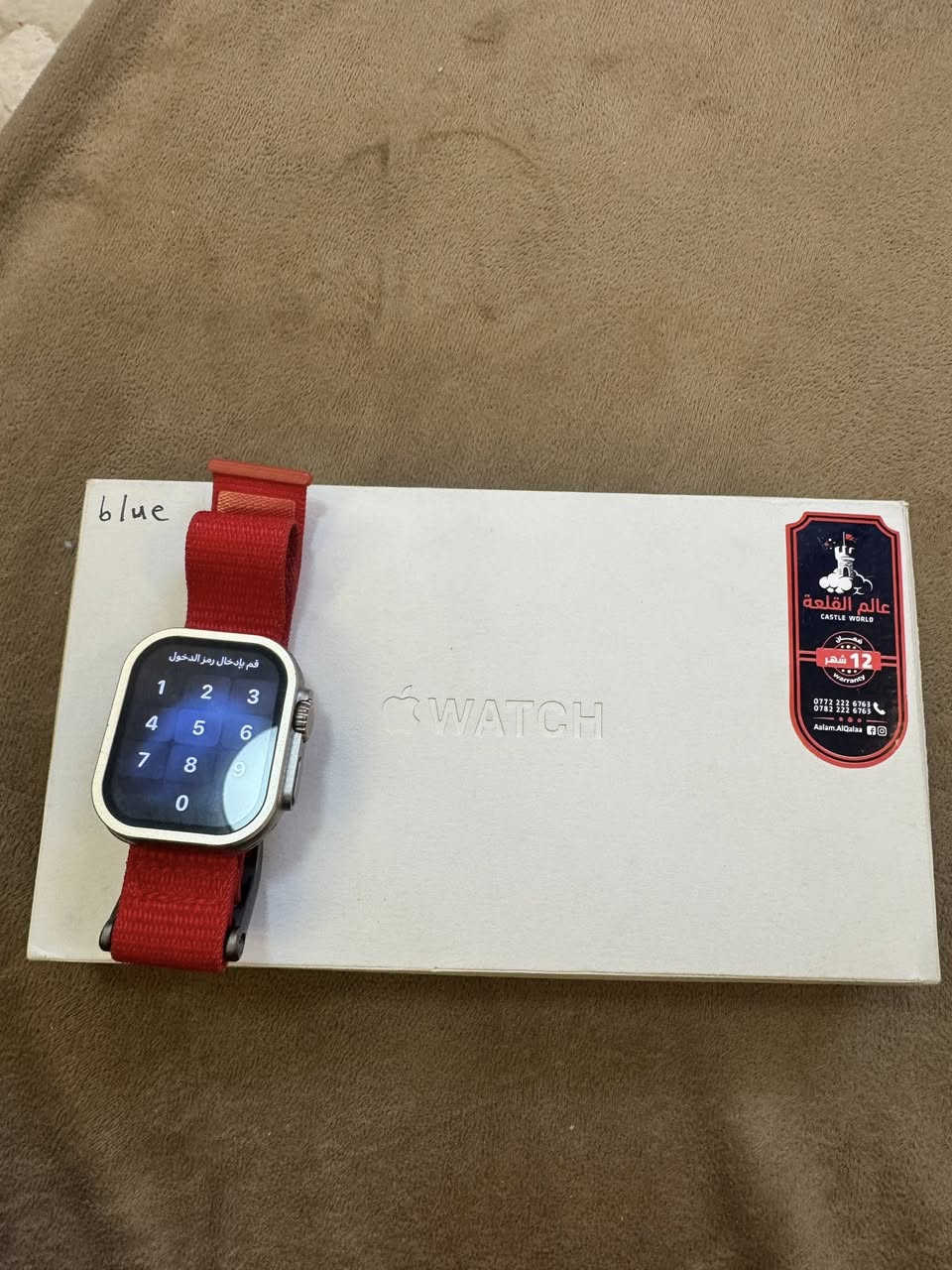 ساعة ابل الترا جيل اول
حجم 49 
بطارية 89 
نظافة 9‎5‎%‎ نظيفة
ممفتوحة ملحقات كاملة والاصيلة والباكيت
سعر 450 وبي مجال
مكاني بغداد 
هـ/***********
