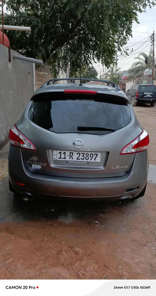 نيسان مورانو موديل12 فول موصفات
كامله مابيه نقص 6 سلندر 
بصمه فتحات مابيها ضربه كما موضح بالسونار فقط طخات بسيطه مكفوله كير محرك تبريد السعر 86 وبيها مجال للتواصل ***********
