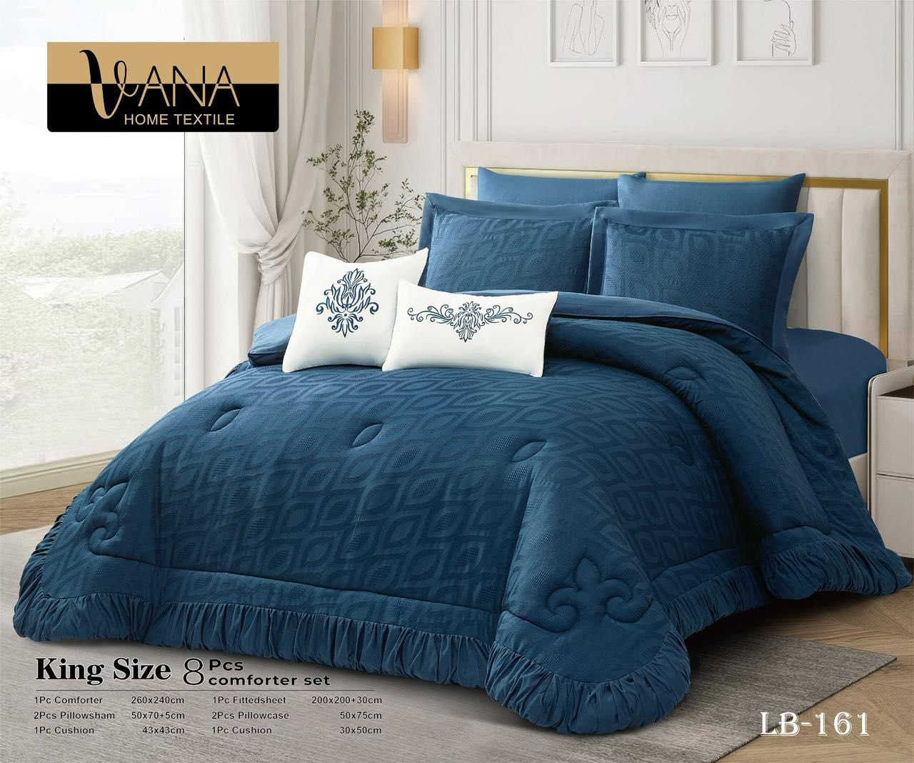 آللهم صل على محمد وآل محمد 

ماركة ڤانا العالمية 

لحاف نفرين جاكار  قطني
 نقشه بوهيمي 8 قطع 
كنك سايز 
قياس كبير  260*240 
شرشف كبير 200*200+30
لحاف نفرين جاكار    ثقيل مع شرشف لاستيك مع 4 مخاد مع وجه كوشه مستطل مع وجه كوشه مربع

للحجز و الأستفسار مراسلة الصفحة أو واتساب على الرقم 

***********

العنوان / الديوانية _ قضاء عفك_ شارع المحيط مقابل مجمع محمد الصباغ داخل الفرع 

يتوفر خدمة توصيل لجميع المحافظات
