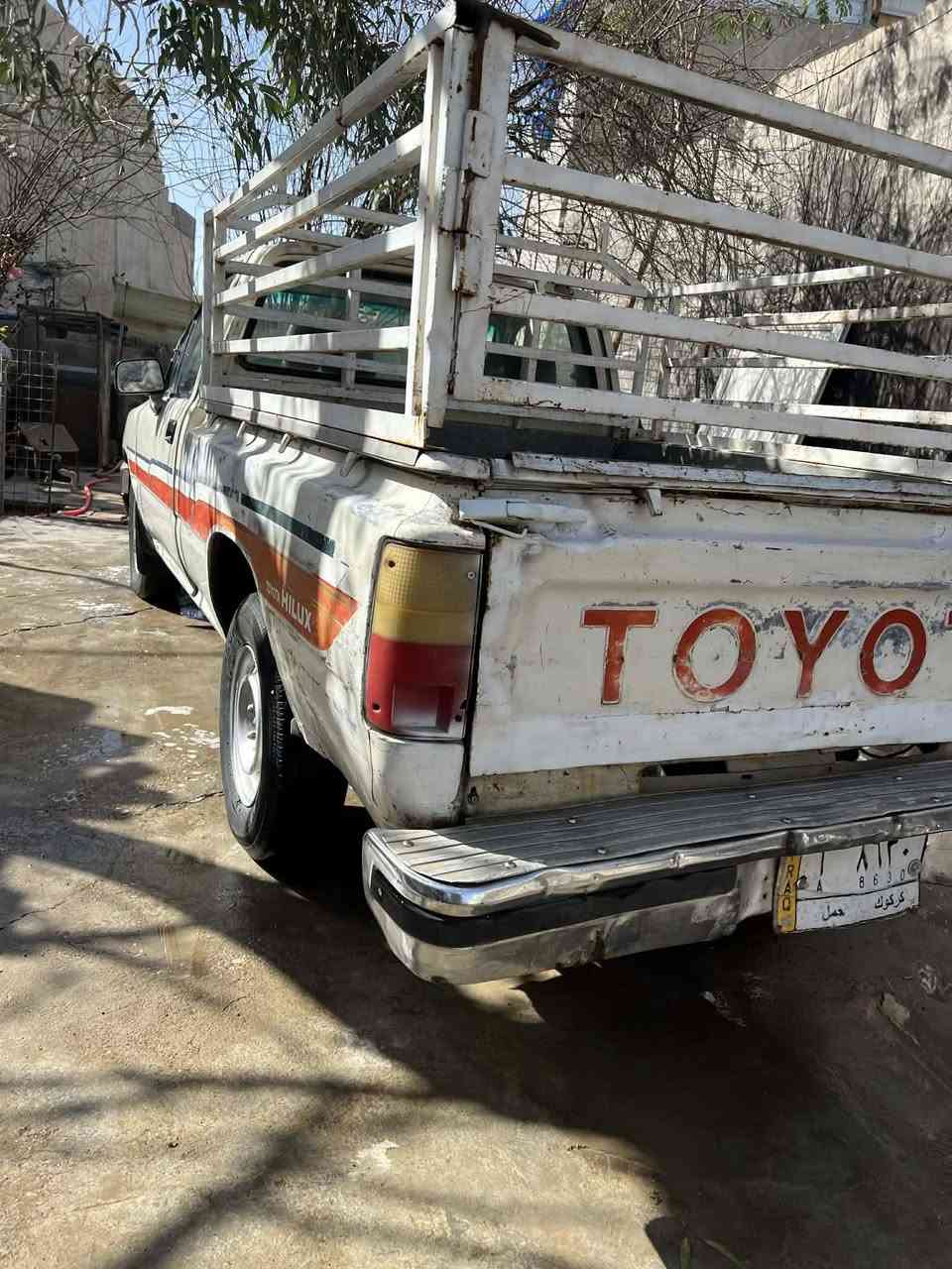 سلام عليكم 
ماشاءالله 
تۆیۆتا پیکاب
مۆدێل1991
سەنەوی تازەیە تا2027
رەقەم کەرکوکە
مەکینەی کرۆسیدە
(مەکینە و گێر شانسی اکسل)هەمووگیانی بەشەرت
لێدرانی بەقوەتی نییە 
رەقم  خاوەنی 
***********
***********
