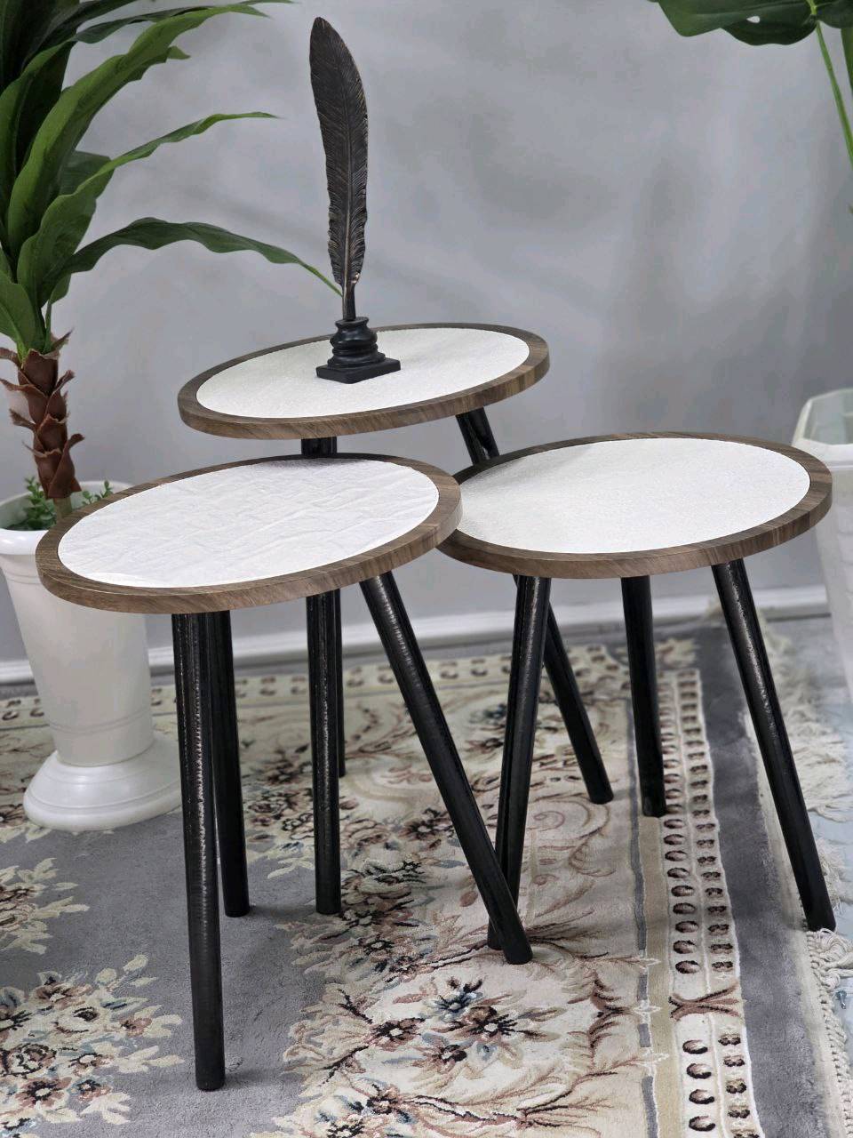 🪑 طبلات ثلاثي – بثلاث موديلات أنيقة
✔️ ثلاث موديلات مختلفة
✔️ قطر الدائرة: ٤٠ سم
 
توصيل مجاني جميع محافظات 
