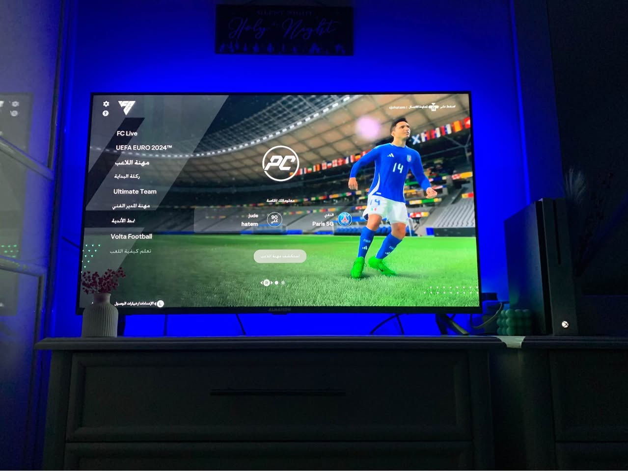 اكس بوكس ون اس نص تيرا  وياه ٣ جوستكات وحده اصليه و ثنين باله وبي ٤ لعبات فيفا ٢٤ و فيفا ٢٥ و بيس ٢٥ و gtav 
الي عنده جهاز مراوس يراسلني للأمانه الجهاز اشتريته اصلا من صديقي مفتوح والجهاز صارله ٨ اشهر عندي بالقران شغال ١٠٠٪‏ بغداد, العراق


**إذا كنت صاحب هذا الإعلان وتريد حذفه لأي سبب، رجاءا أرسل رسالة إلى الدعم الفني**