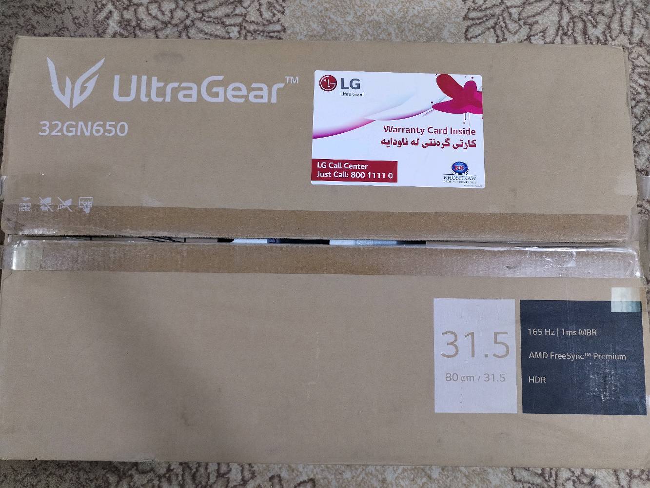 العنوان بغداد شهداء البياع شارع سوق رضا
شاشة LG ultragear 32 2k
32" QHD (2560 x 1440) Display
165Hz Refresh Rate with 1ms MBR
AMD FreeSync™ Premium
sRGB 95% Color Gamut with HDR10
3-Side Virtually Borderless Display
Tilt/Height/Pivot Adjustable Stand
نوع لوحة الشاشة va
و كدامكم عدد ساعات تشغيل الشاشة 364 ساعة
الشاشة نظيفة جدا اخت الجديدة
السعر 270 و بي مجال بسيط