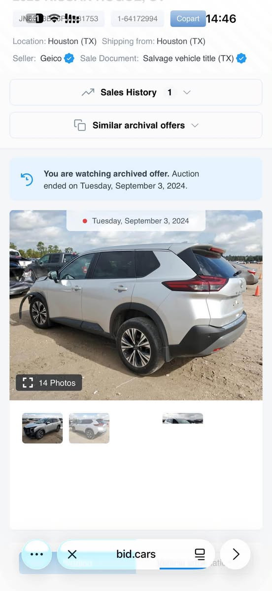 🚗 للبيع: نيسان روج 2023 SV بحالة ممتازة

السياره بيها قطعتين باب وجملغ بدون دواخل بدون ايبراك ضرر سطحي 

العنون موصل جانب الايسر حي الزراعي

☎️📞 للتواصل ***********

🔹 المحرك: 1.5 لتر تيربو، 3 سلندر

رقم الشاصي JN8BT3BA6PW431753

ملاحضه السياره بدون اي خدوش وبدون اي ملاحضات أربيل, العراق
