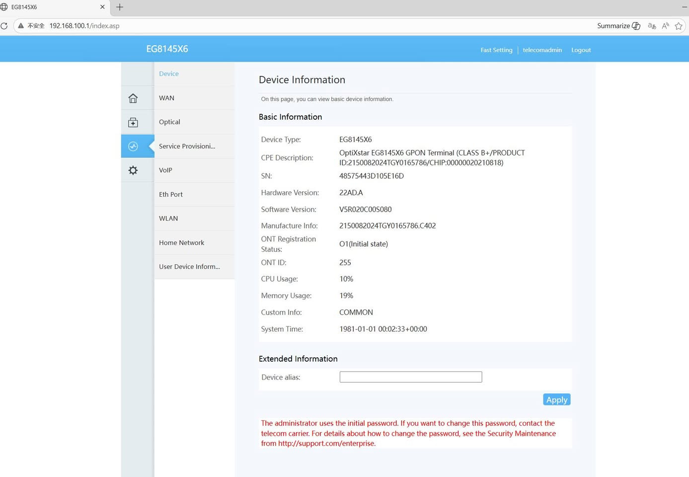 #ONU #ONT#EG8145X6 #wifirouter #modem #wifi#GPON#network#WholesaleBusiness #ElectronicsManufacturer #Supplier#factory direct sale

🔥Hot Model：EG8145X6 🔥

✅Place of origin：Direct sales by Chinese manufacturers ONU

✅4GE+2USB+1TEL Dual Frequency  WiFi 6 AX3000  🛜2.4G and 5G WiFi  🛜  

✅This product According to the customer's requirements can Customized web page，And the customization of the functions supporting this product.

✅Learn more about ONU Please add the above method Add me as a friend or send me a private message. 

✅Affordable prices.Welcome dear friends to consult and purchase.


**إذا كنت صاحب هذا الإعلان وتريد حذفه لأي سبب، رجاءا أرسل رسالة إلى الدعم الفني**