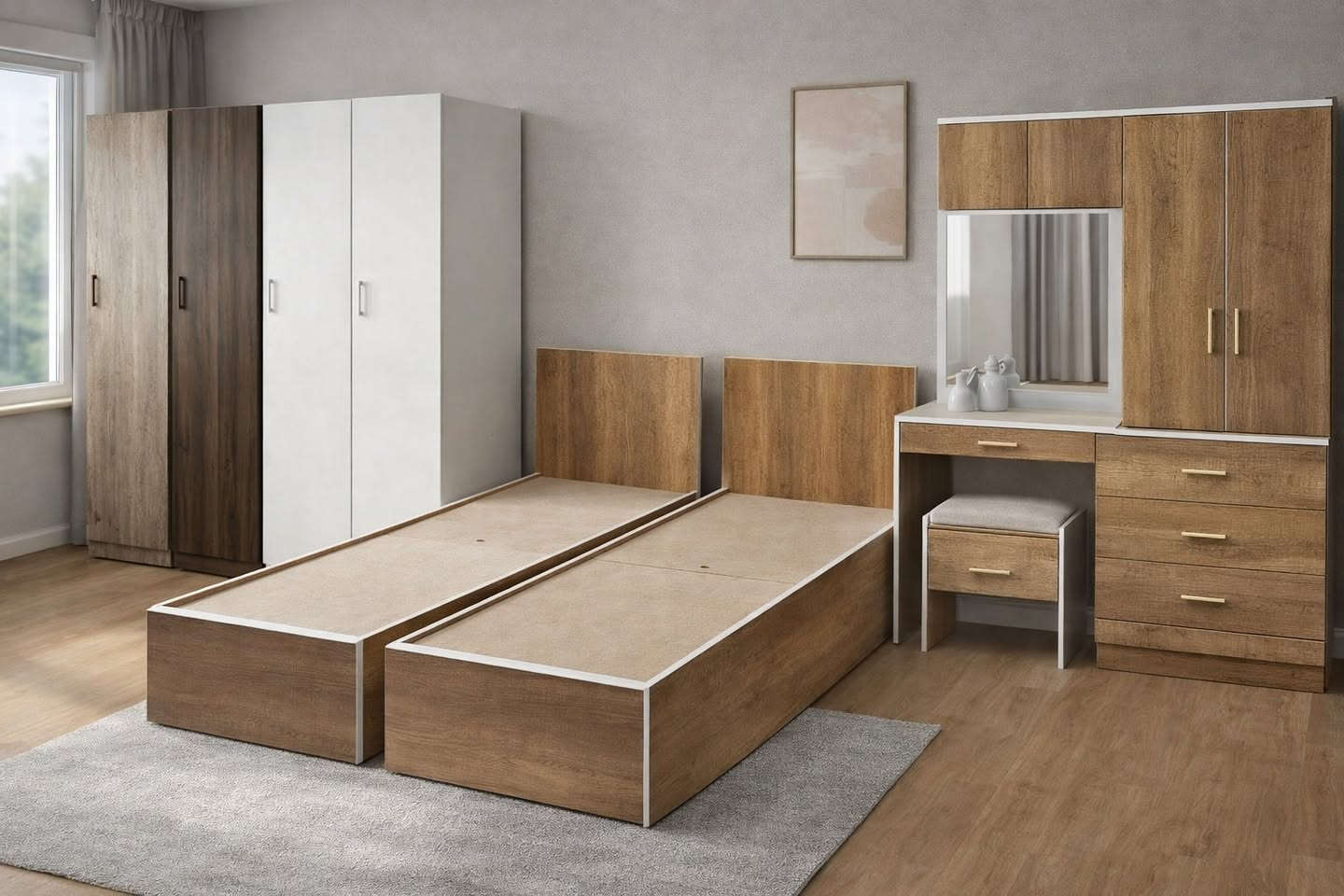 الاناقة لها رائي اخر تميز بأثاث منزلك معنا 🌹
غرفة نوم نفر - اسرة نفر - كنتور واحد باب 😍🌹

تفصال حسب الطلب الالوان من اختياركم
نوع الخشب MDF تركي درجه اولى

توصيل لكل المحافظات 
للاستفسار 
مراسله الصفحه او الاتصال 
***********
***********
