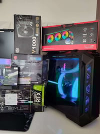تجميعة للبيع تفصيخ أو كامل نضافة 100 كراتين كلها موجودة  RTX 3090 EVGA...