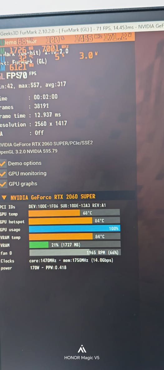 مباع مباع مباع شباب انباعن

السلام عليكم

i5 - 10400F

2060 super galax

32gb ddr4 3200MT/s

B460M Ds3H

512gb SSD LEXAR 

1TB HDD Toshiba 

Reddragon Aircooler 

6 fan

Fan hub

Msi Mag Forge 100R Case 

المعالج مبدلة معجون  MX-4 بيدي وراح اخلي الصور

الكارت مبدلة الثرمل بادز ل coolermaster و المعجون مخلي باد حراري PTM 7950 أفضل تبريد ممكن تستعملة لاي كارت كان و غالي

حتى البور فاتحة و منظفة

وماكو جزء بالكيس ما مفتوح و منظف

الكيس نظيف جدا وانا جدا معتني بي وراح اخلي صور 

عليه وندوز 11 برو بس ما مفعلة 

منصب عليه اخر بايوس و اخر تحديث كارت و مخلي صور للحرارة 

وطبعا الحرارة راح تكون اقل اذا ترفع سرعة المراوح وتسد الجامة انا جنت مخلي مراوح 50% و جامة مفتوحة وسويت فحص

السعر 600 اذا السعر غالي يا ريت واحد يبلغني وانا اشوف شگد انزل واذا مناسب فگلي مناسب 

شاشة Acer 165hz 

1920×1080p

السعر 125

توصيل متوفر بشرط وسيط ادمن او شخص ثقة من داخل الگروب

ما ادز توصيل بدون وسيط ادمن

للتواصل خاص ، مكاني محافظة المثنى


**إذا كنت صاحب هذا الإعلان وتريد حذفه لأي سبب، رجاءا أرسل رسالة إلى الدعم الفني**