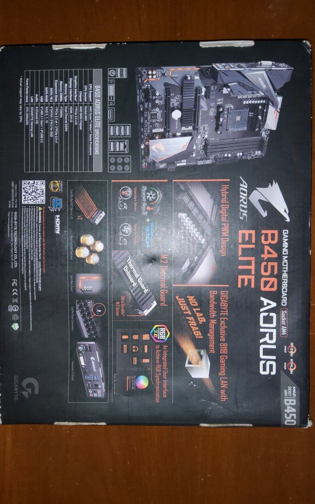 🌹السلام عليكم🌹

⬅️بورد AORUS B450 ELITE كلش نظيفة، البورد ميجي وياهة WIFI و Bluetoothداخلي بس عندي قطعتين الهن➡️

⬅️السعر 125 الف وية التوصيل➡️

⬅️***********➡️
