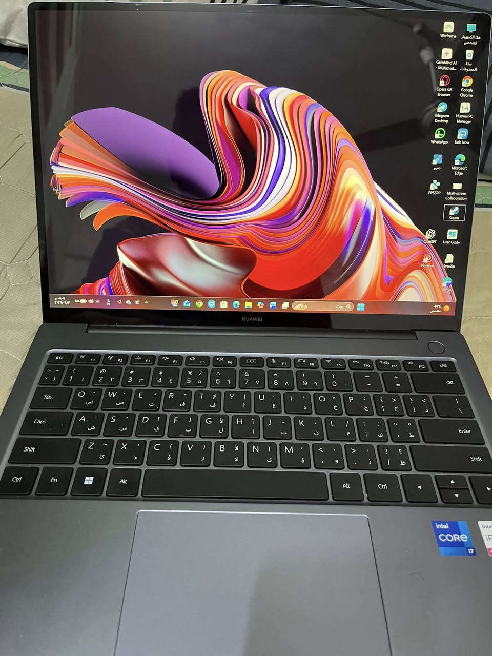 لابتوب هواوي HUAWEI MateBook 14
جهاز نضيف نضافه 90‎%‎
بطاريته قويه دوم ساعات طويله 
كبر الشاشه 14.2
ذاكره 512
لشاشه لمس
لعشوائيه 16
وباقي التفاصيل موجوده بلصور 
العنوان البصره القبله 
رقم التلفون واتساب ***********
