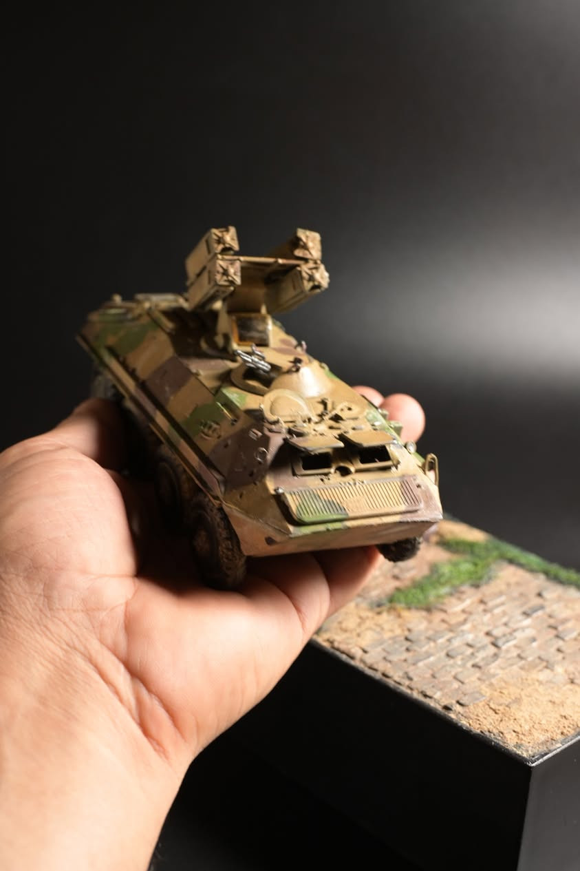 دايوراما بسيطة من فترة الثمانينيات .......
المدرعة ( كت بلاستك  BTR-70 SA-9 Missile ) 
قياس 1:48


**إذا كنت صاحب هذا الإعلان وتريد حذفه لأي سبب، رجاءا أرسل رسالة إلى الدعم الفني**