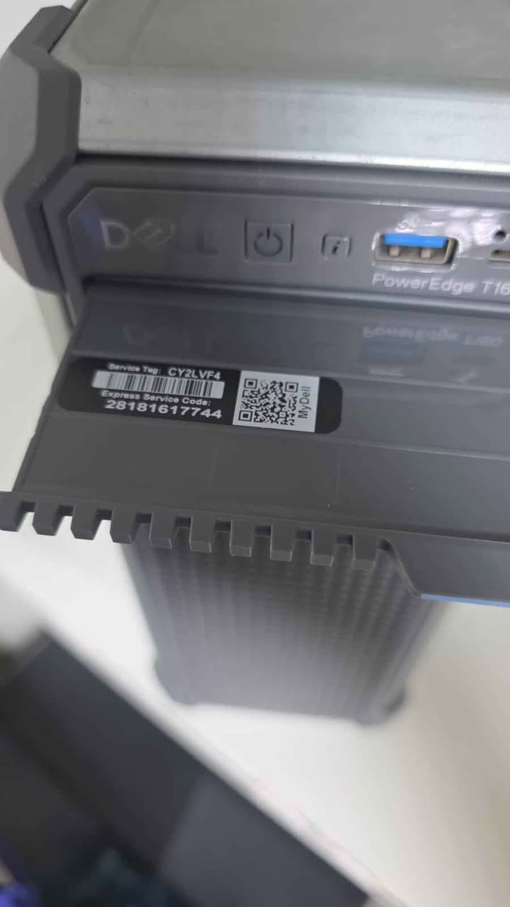 ⚡️Dell PowerEdge T160

- CPU: Single Intel Xeon 6315P - 2.80 GHz
( 4 Cores, 4 Threads, 12 MB Cache )

- RAM: 32 GB DDR5

- Storage: 1x 4TB SATA HDD

- NIC: Dual-Port 1GbE RJ45

- Power Supply: Single 300 W

☑️ Fully Tested , Excellent Condition 
☑️ Warranty , Available 
--------------------------------------
📍Sharjah - UAE
📩 WhatsApp: +971545236071 الشارقة, الإمارات العربية المتحدة


**إذا كنت صاحب هذا الإعلان وتريد حذفه لأي سبب، رجاءا أرسل رسالة إلى الدعم الفني**