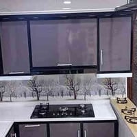 مطبخ ألمنيوم • خامات تركية • محشّى خشب