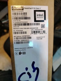لابتوب جديد جديد بالباكيت اسمها lenovo thinkpad e16 gen 1 كوري 5 الجيل...