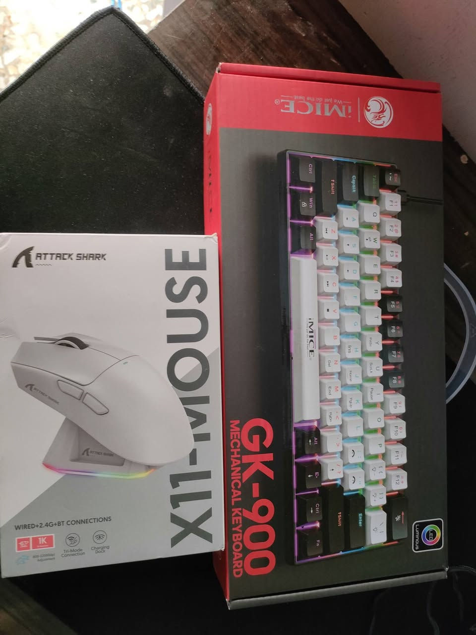 السلام عليكم attack shark x11 و كيبورد Gk900 ميكانيكي red switch
استخدام اقل من اسبوع 

نظافه 99% 

ثنينهم سعرهم 55
هاتف ***********
