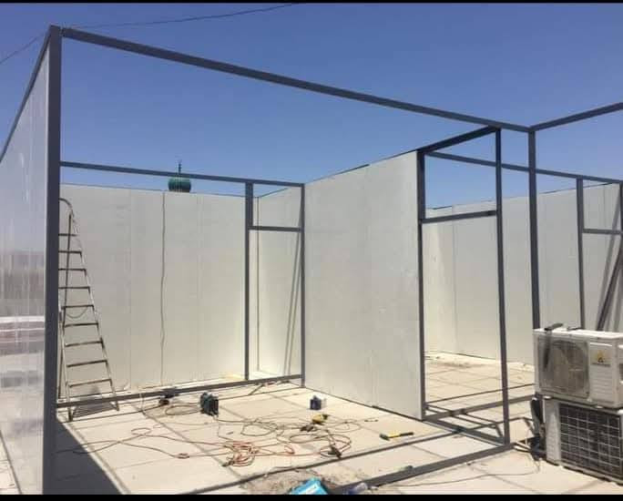 لسنا الوحيدين لكننا الأفضل...
تم انجاز عمل غرفتين ومطبخ وصحيات بمنطقة ابي غريب في اطراف بغداد استغرق العمل ٣ ايام مع الكهربائيات
شركة الضمان للسندويج بنل.. 👷🔨
جودة عمل عاليه وهندسيه وانتاج سريع
وضمان عملنا حقيقي ٥ سنوات
نعمل في كافه المحافضات العراقية
سعر المتر المربع ٢٥ الف فقط مع باب VBC+شباك VBC+مع ساقية امطار
والعمل مع الكهربائيات ٢٨ الف والاسلاك حقيقي ٢.٥ وسبورت لايت٤ والبلك سويج ٤
ومع تغليف السطح بماده الايزوكام يصبح المتر المربع ب ٣٠ الف وبكوادر مختصة بمجال السطوح والرطوبه وغيرها
تحتوي هذه الماده على مواد عازله ومواد عاكسه تكون عاكسه للحراره ومانعه للرطوبه وتخفيف اصوات المطر بنسبه ٨٠٪ وتكون جدار صلب امام التدخل الخارجي كل هذا واكثر في شركتنا شركه الضمان للتواصل مع موضفين الشركه عالارقام التاليه👇👇

موقعنا بغداد صدر القناة قرب مستشفى العلوم العصبيه
الهواتف
...     ***********
...     ***********
ادارة الكوادر ابو محمد السعدي  
دمتم في حفظ الله ❤️💙
