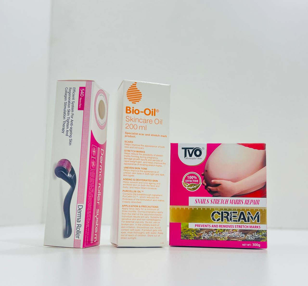 عرض أزالة التشققات❗✨
يتكون مـن   : كريـم الحلزون + زيت بايو اويل الطبي + ديرمارولر.
ودّعي علامات التمدد والجفاف مع أقوى ثلاثي للعناية بالبشرة:
🌿 Bio-Oil - زيت العناية بالبشرة (200ml):
يُساعد في تحسين مظهر الندبات وعلامات التمدد ويرطب البشرة بعمق.
🌸 TVO Stretch Marks Repair Cream - كريم إزالة التشققات (300g):
كريم فعال 100٪ لإزالة ومنع علامات التمدد، يمنحك بشرة ناعمة. 
🖤 Dermaroller - ديرمارولر 
يتحفز إنتاج الكولاجين ويتعزز امتصاص المنتجات للعناية القصوى بالبشرة.
💥 النتيجة؟ بشرة مشدودة، ناعمة وخالية من التشققات!


**إذا كنت صاحب هذا الإعلان وتريد حذفه لأي سبب، رجاءا أرسل رسالة إلى الدعم الفني**