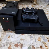 ps4 فات نضام 11.00 ملحقاته (ups+هارد خارجي 500gبي العاب + اثنين يدات +...
