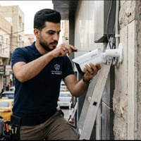 بفضل الله عز وجل وبتاريخ اليوم تم تنصيب سيستم كاميرات من نوع (هيك فيجن...