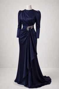 فستان كحلي • مقاس ٤٢ • جديد بالكيس