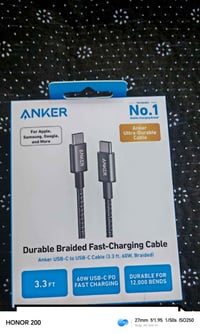 كيبل انكر • شحن سريع ٦٠واط • ١م