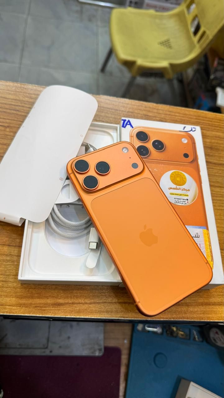 ايفون 17 برو ماكس 256
بطارية 100‎%‎
نضافة 100‎%‎
ابو شريحة الاصلي
ضمان فقط مفتوح من كارتون 
ضمان شركة باقي 11 شهر
السعر مناسب
***********
العنوان القطاع شارع السوك مجاور عوينات الكرار 
مركز الشمس
