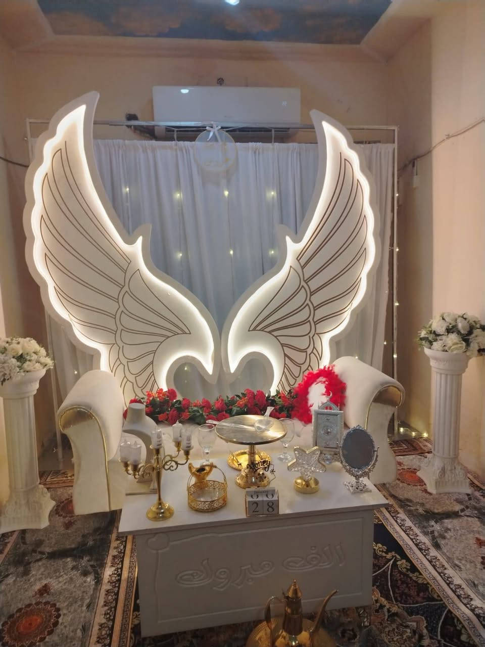 كوشات النهروان
مستعدين تجهيز كافة المناسبات
 بأحدث واجمل الكوشات
وكامل الملحقات والاضافات
يوجد توصيل داخل جميع مناطق بغداد
للحجز والاستفسار التواصل مع الرقم بي واتساب ***********
