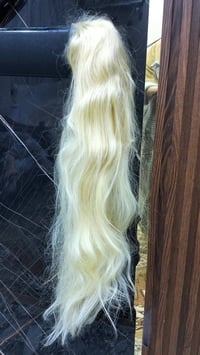 باروكة شعر طبيعي • أشقر • ٨٠سم