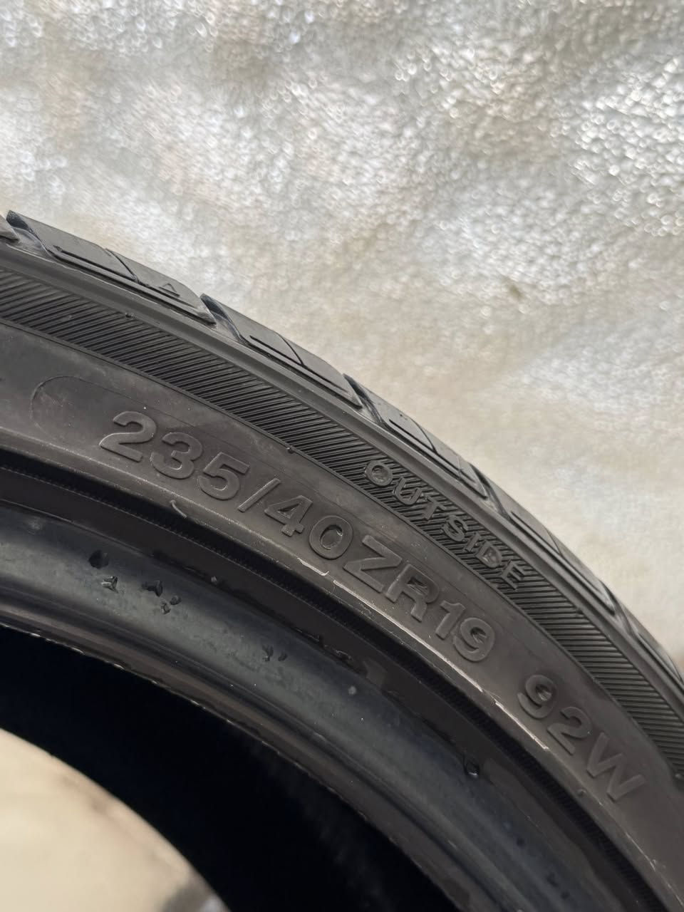 للبيع تايرات زوج قياس225/40/19
وتك واحد قياس 245/40/19

وتك واحد قياس 235/40/19

واسبير مال النترا هم جديد

قيم واخذ مكاني بغداد ***********
