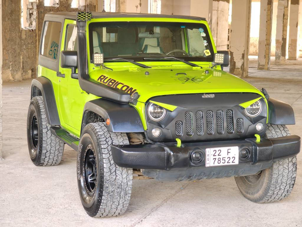 جيب رانگلر موديل 2012 لون مميز  [hidden information]
فول مواصفات 
گير اوتوماتيك 
سگف ٣ قطع 
فور ويل 4*4 
محرك V6 
محرك گير كهربائي شرط 
بدون حادث بيها قطعة وحدة مبدل بلادي  
تحويل شرط 
سيارة بدون اي مصرف كلش جاهز 
سيارة ب اسمي 
سنوية جديد حتا2030

مكان سليمانية .....
0770 0303003 السليمانية, العراق
