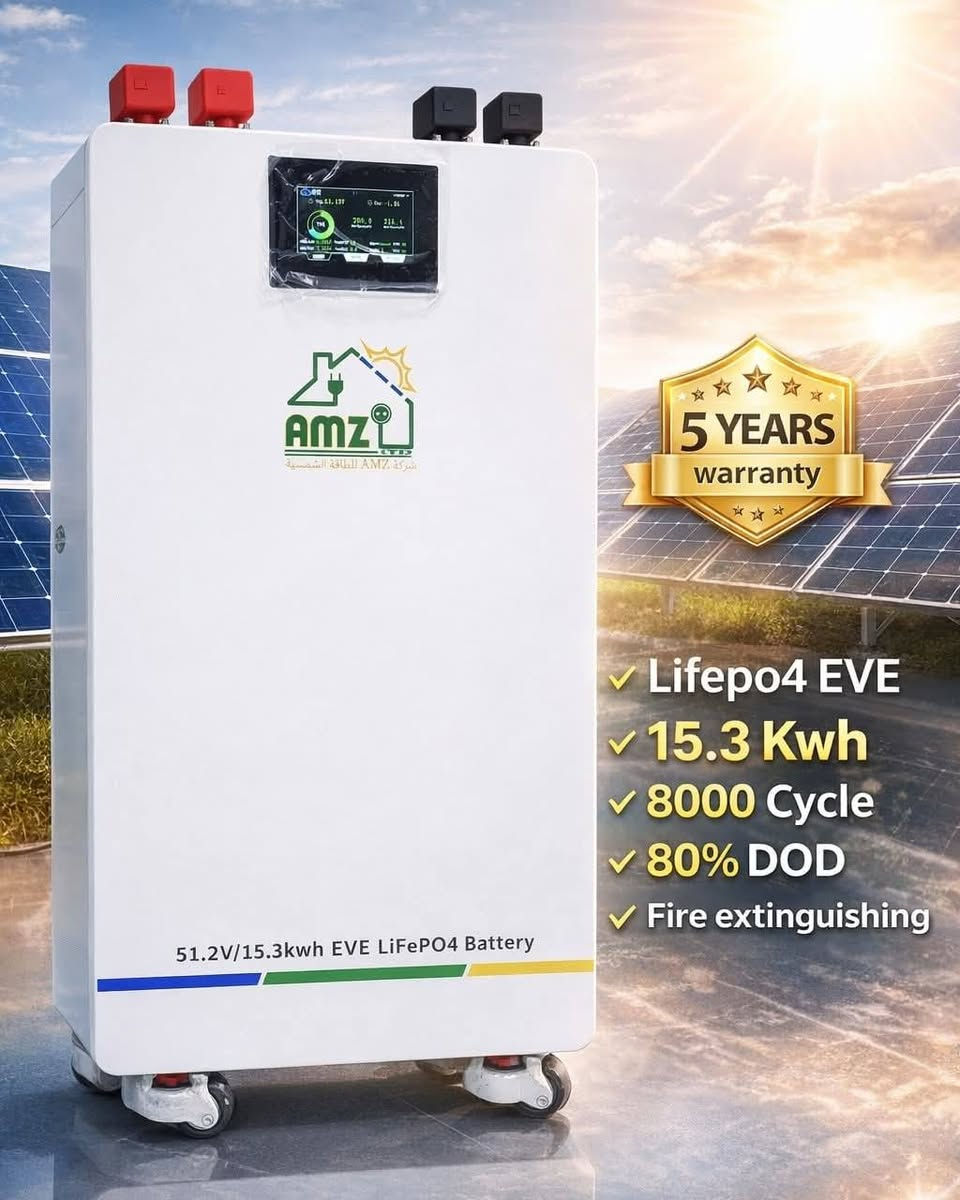 وصول وجبه من بكجات بطاريات الليثيوم كامله جاهزة من مصنع وبخلايا #EVE
الخلايا  الغنيه عن التعريف بقدرة 314A
حجمين متوفر 
حجم 15،3k نظام 51فولت 
حجم 8,4k نظام 25فولت  
🛑خلايا مفحوصه تيستات وصلت أكثر من ٣٠٠ امبير
🛑اكثر من ٨٠٠٠ دورة
🛑 ضمان ٥سنوات وموجوده شركة بلعراق 
🛑 بطاريه تحتوي على نظام إطفاء الحريق بداخلها
🛑 لا تحتوي على لحام مواصله الخلايا ب بازبارات مرنه لسهولة الصيانه
🛑ممكن اصير عامودي وافقي
🛑 نوع bms jk200A
🛑قاطع mccp مع كيبلات DC حراري قطر 35ملم
🛑تتوافق مع جميع الانفيرترات العالميه
🛑عمق التفريغ ٨٠٪
🛑 جمله ومفرد
بغداد القاهره 
وموجود نقل لكل العراق 
***********
