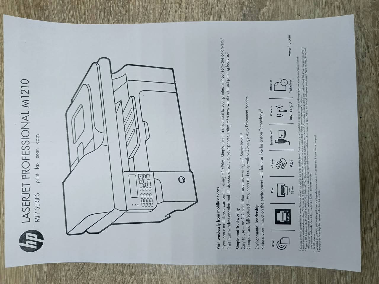 طابعة hp موديل laser jet M1212MFP اسود وابيض ليزري  مستعمل بحالة ممتازة سعر الحبر 10 الف تطبع 1600 نسخة نوع الحبر باودر سرعة طباعة 18 ورقة بالدقيقة وجه واحد استنساخ طباعة سكنر  تحتوي على فيدر لطباعة الملازم ومجموعة اوراق بامر واحد مع امكانية استخدامه في الارشفة الالكترونية 🚦سعر الطابعة 145 الف 🚦مع كاترج جديد وكيبل كومبيوتر وكيبل كهرباء وقرص تعريف للطلب *********** / *********** يوجد توصيل لكل المحافظات نسبة نظافة الجهاز ,90% ضمان تشغيل وفحص...
#الصفوة
#طابعتي
