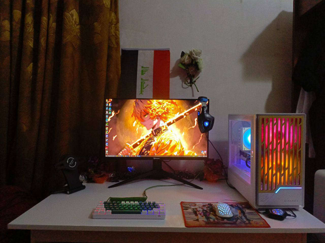 PC GAMING //2K//

CPU_R5 5600X

GPU _RTX 3070 8GB PALLET X4 WITE

RAM_16GB_2*8_3600_DDR4

M.B_B450 M. AII PRIME asus 

M.2_1T(1000)GB

PSU_XGIMATIC 600W

CACE_EINAREX_PM400_PULSE
__
الشاشة
MONITOR  PATRIOT

2K

180HZ

HDR 10

0.5 MS

G SYNC

FREE SYNC
__

كيبورد بلو سوچ

ماوس

UPS FARPER 1500W
__
القطع كلهه جديدة وكراتين القطع كلهه موجوده 
السعر مليون و400 

للاستفسار ***********
*********** 
بيهم واتساب

